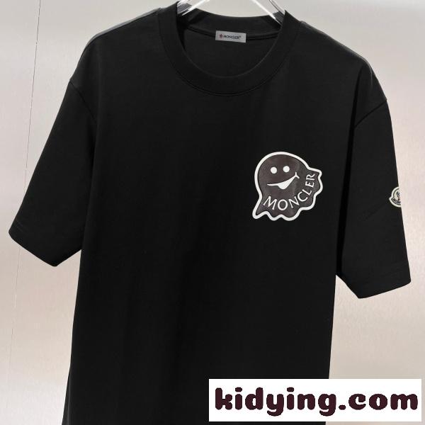 MONCLER コピー ゴーストロゴ半袖Tシャツ 人気上昇中 着映え コットンカットソー-3