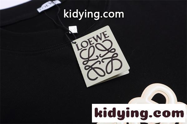 激安 半袖Tシャツ メンズ ロエベ コピー LOEWE アナグラムロゴ 立体プリント クルーネック シンプル 高級感 コットン素材 夏-6