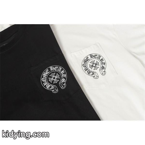 クロムハーツ コピー コンテンポラリー ミックスカラーデザイン 長袖Tシャツ サイドグラフィック CHROME HEARTS-1
