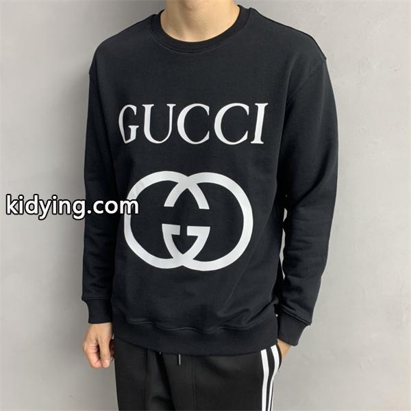 ダブル G 大ロゴ ブラック グッチ GUCCI スーパーコピー パーカー ユニセックス アイコニック おすすめ-0