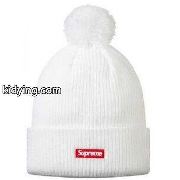 秋冬に使うボンボン付きのsupreme 偽物　シュプリーム ホワイトのニット帽子_シュプリーム SUPREME_ブランド コピー 激安(日本最大級)-0