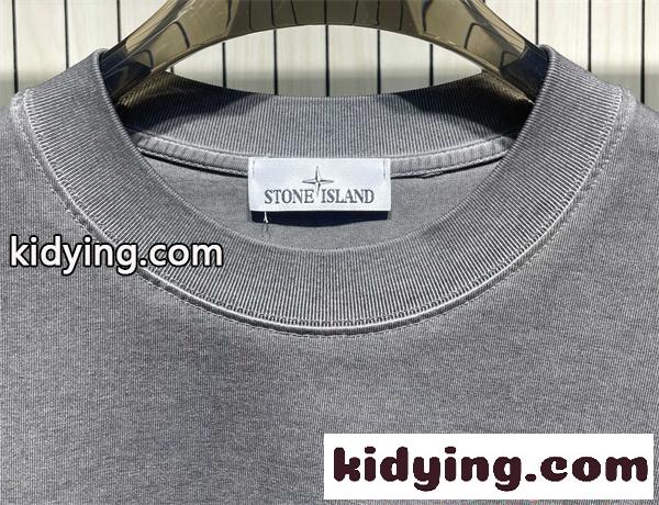 高評価 グラデーション Tシャツ ライトグレー 半袖 カジュアル STONE ISLAND コピー ストーンアイランド-7
