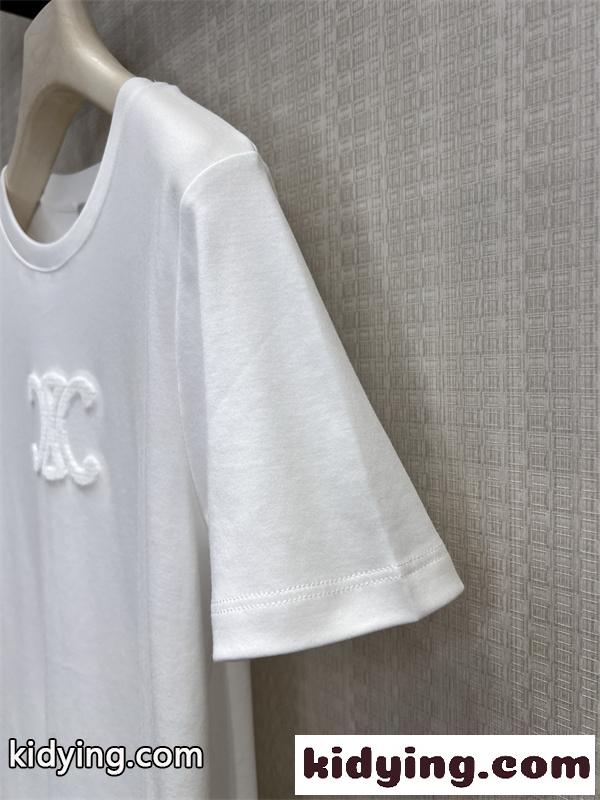 CELINEセリーフtシャツコピー2026春夏流行りレディースファッション上品-5