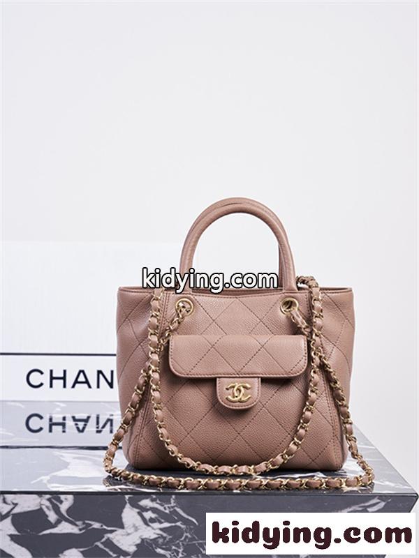 ベージュピンク ハンドバッグ CHANEL マトラッセ調 シャネル コピー ココマーク金具 チェーンショルダー 2WAYバッグ-2