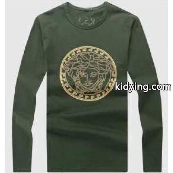 ユニークなデザインのヴェルサーチ コピー 激安、Versaceの王女画像のメンズ長袖Tシャツ_ヴェルサーチ VERSACE_ブランド コピー 激安(日本最大級)-1
