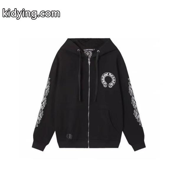 CHROME HEARTS コピー ジップパーカー 限定 高級感 ホースシュー スリーブデザイン クロムハーツ-1