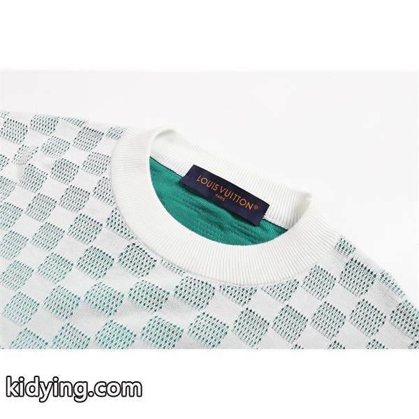 LOUIS VUITTON 路易威登 2025秋冬新作 激安 棋盤格渐变ジャカード クルーネック ニット-2