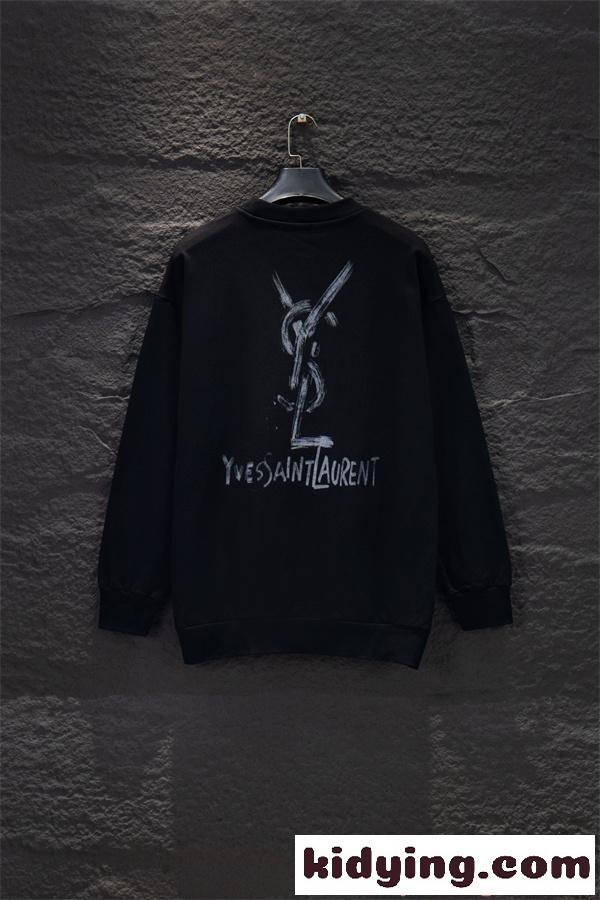 SAINT LAURENT イヴ・サンローラン コピー プリント トレーナー 厚手 ミニマル スタイリッシュ 定番-1
