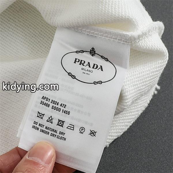 パーカー ホワイト/カーキ 本格派 上質 着心地抜群 PRADA プラダ コピー-8