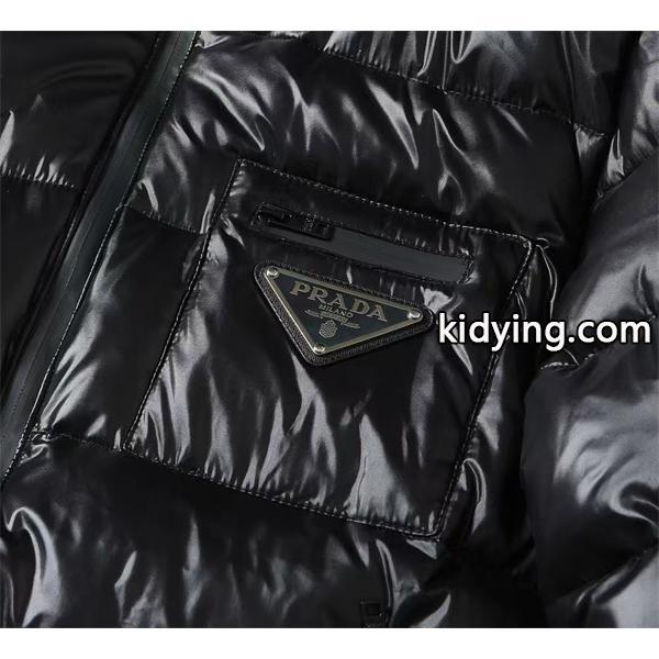 冬新作 ブラック Prada プラダ シャイニーデザイン 高品質 防風 コピー ダウンジャケット-5