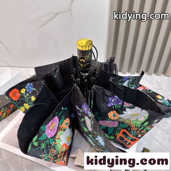 2026新作 BALENCIAGA 激安 バレンシアガ 折りたたみ傘 晴雨兼用 五つ折り 全自動 UVカット99% 軽量 フラワープリント ギフトBOX付き-8