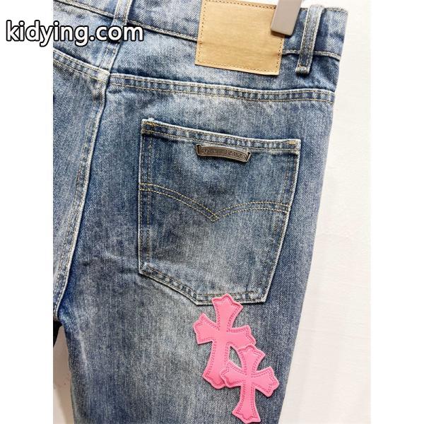 人気爆発 カラークロス配置 定番トレンド デニムパンツ クロムハーツ Chrome Hearts コピー-3