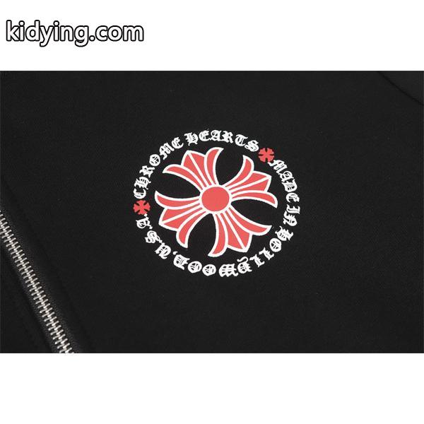 売れ筋セレクト ブラック ロゴ 存在感バツグン 防寒対策 2025秋冬定番 クロムハーツ コピー Chrome Hearts パーカー-4