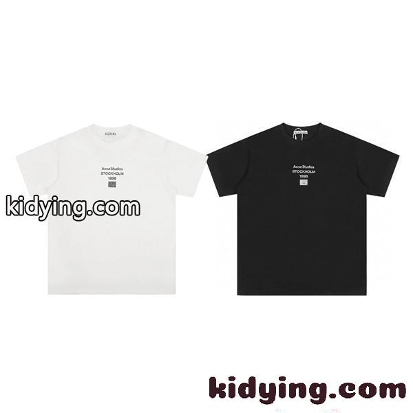 アクネストゥディオズ コピー プリントTシャツ Acne モノトーン 半袖 シンプル ユニセックス-0