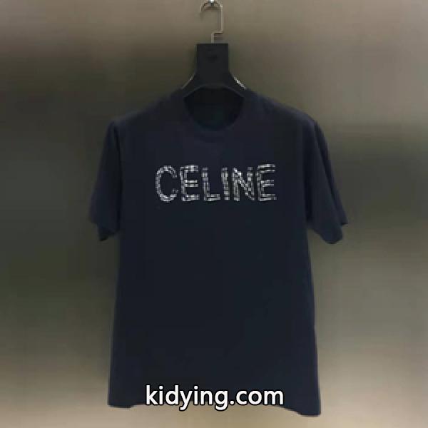 CELINE 希少価値の高い セリーヌスーパーコピー半袖tシャツ 男女兼用オーバーサイズ この夏に大活躍の予感!-0