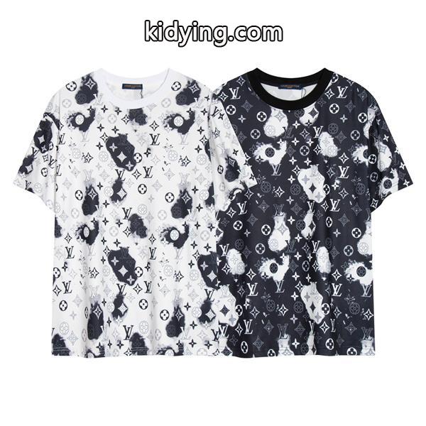 高品質な素材のLOUIS VUITTONルイヴィトンTシャツコピーメンズクルーネック半袖トップスファッションアイテム-1