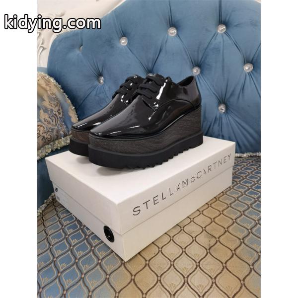 STELLA McCARTNEY ステラマッカートニー コピー 2026新作 厚底シューズ ブラック 光沢 シック エレガント-4
