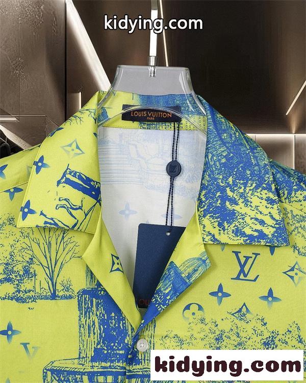 LOUIS VUITTON ルイヴィトン コピー 存在感抜群 プリント 半袖シャツ 軽量 通気性 2026春新作-4