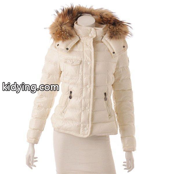 【モンクレール】Moncler　アルモワーズ ARMOISE ファー ダウンジャケット ホワイト 0 【中古】【正規品保証】39678 :39678:wwwretrojp - 通販ショッピング-0
