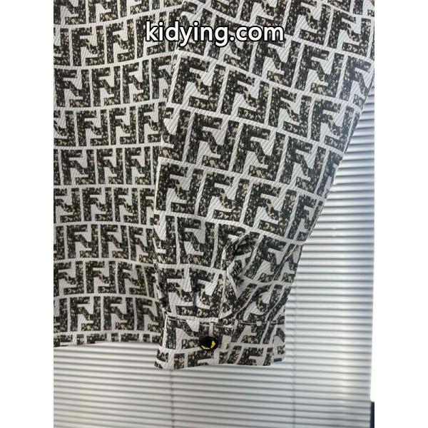FENDI フェンディ コピー 2025秋冬注目・柔らかフィット FF総柄 デニムジャケット 人気-5