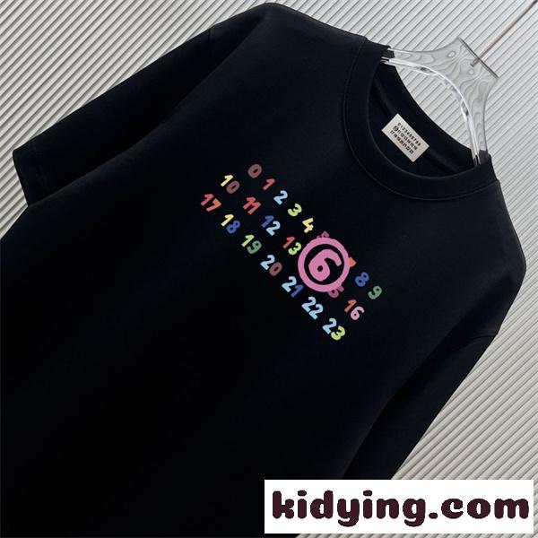 ナンバリングロゴ カラーデザイン モードカジュアル MAISON MARGIELA メゾンマルジェラ コピー 半袖Tシャツ 個性派スタイル-6