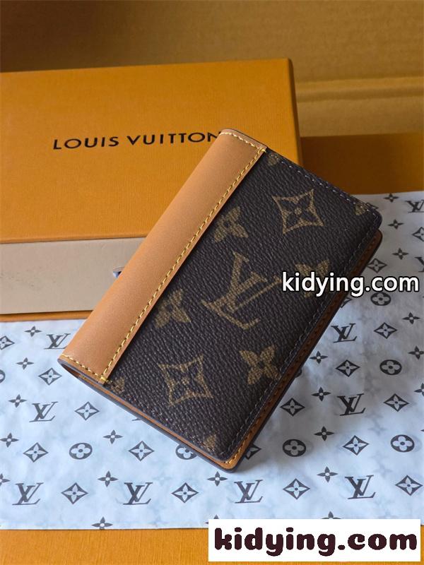 ルイヴィトン Louis Vuitton コピー M14733 カードケース モノグラムマカサー 二つ折りカードホルダー スリム財布 縦型設計 コンパクト収納 メンズ-3