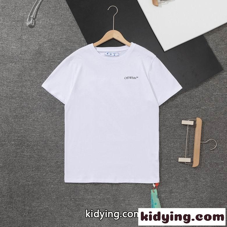 シンプル 定番 人気 合わせやすい クルーネック オフホワイト 半袖Tシャツ コピー カジュアルオシャレ ホワイト ブラック-0