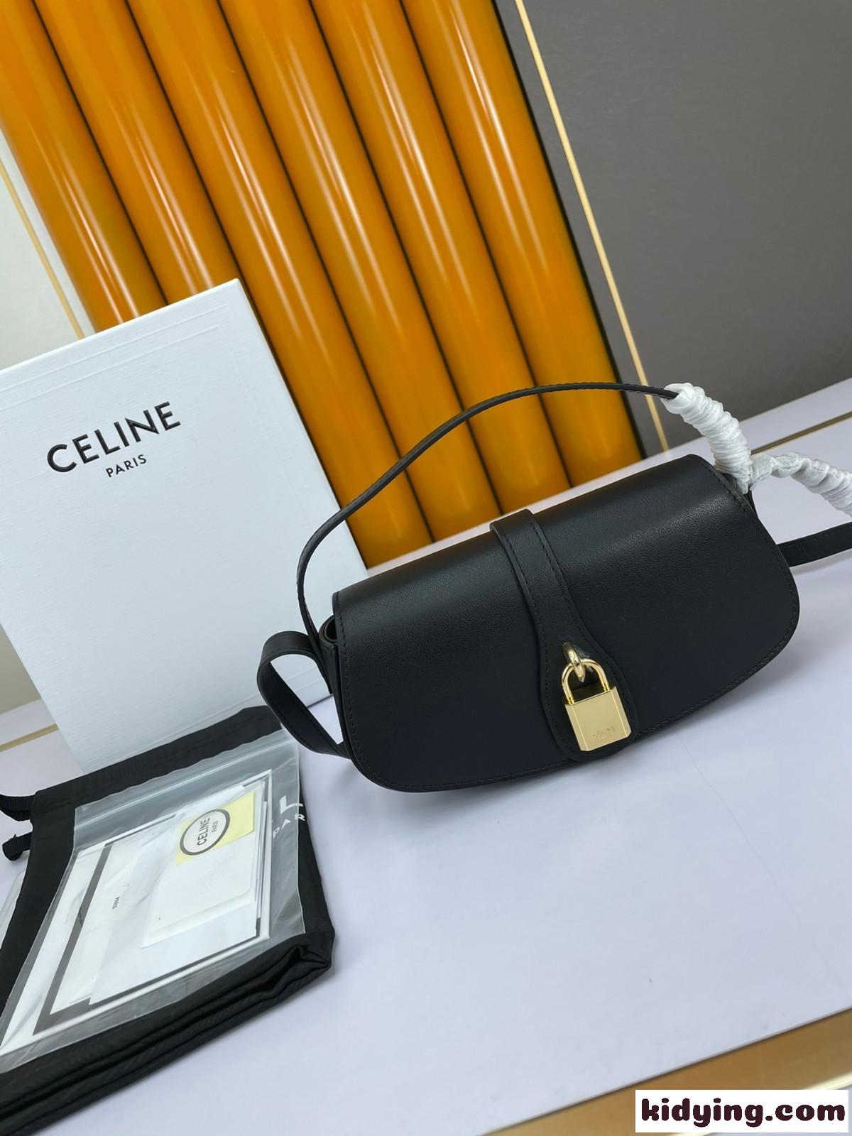 おしゃれ 上品 コンパクト ショルダーバッグ セリーヌ バッグ 人気 コピー レディース 可愛い カバン ブラック-1