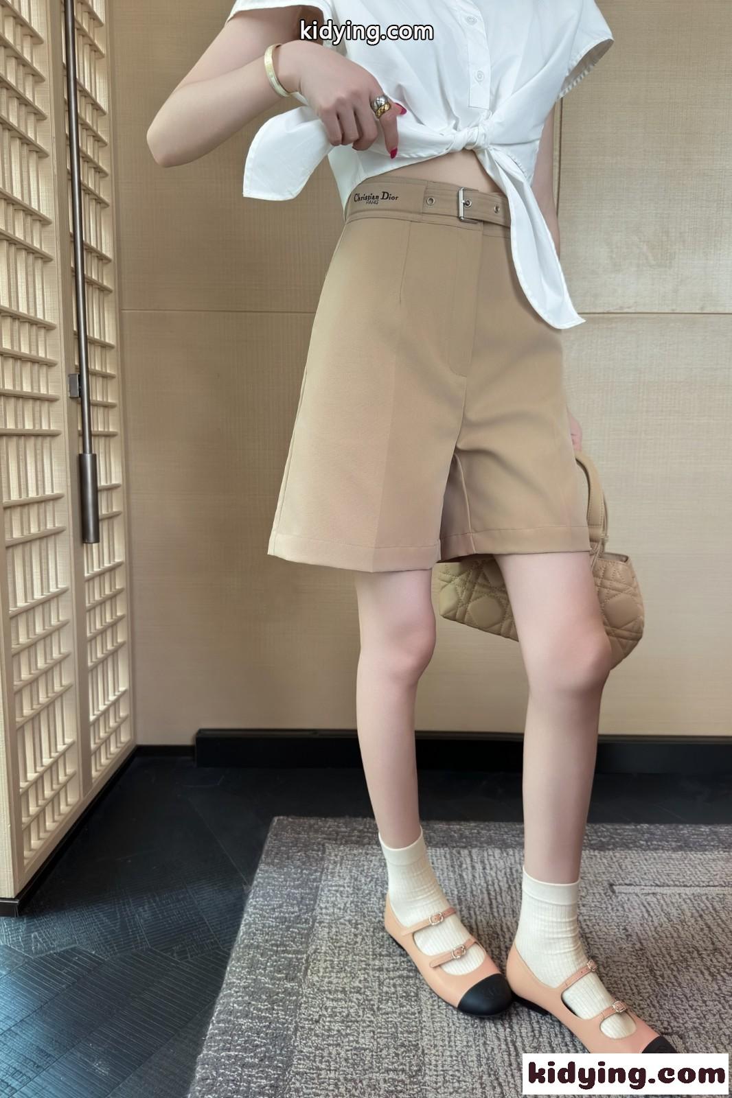 Dioriviera ベルト付き ショートパンツ クリスチャン・ディオール パンツ コピー-3