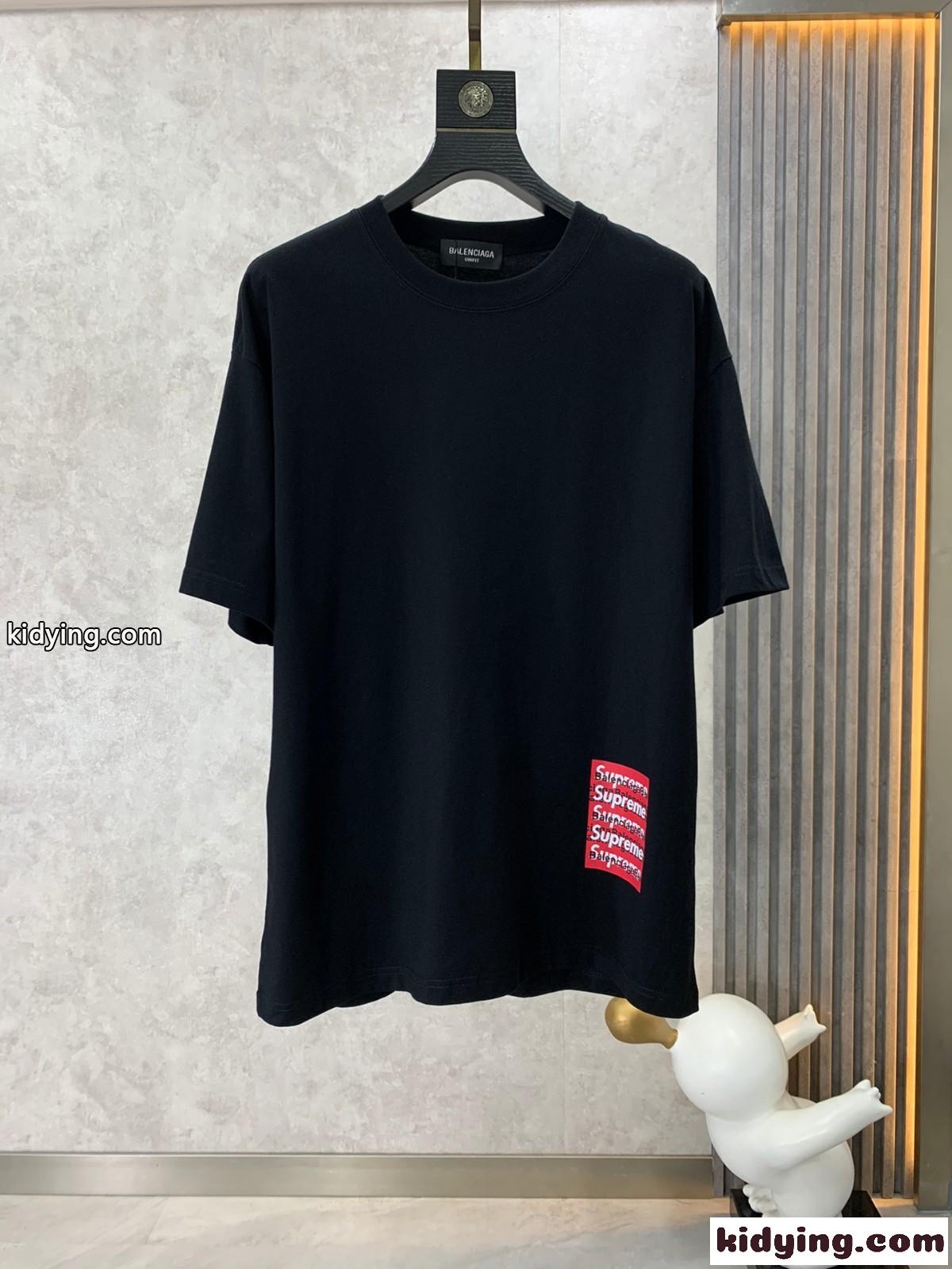 カジュアル おしゃれ バレンシアガ Tシャツ コピー プリント 人気 クルーネック コットン-0