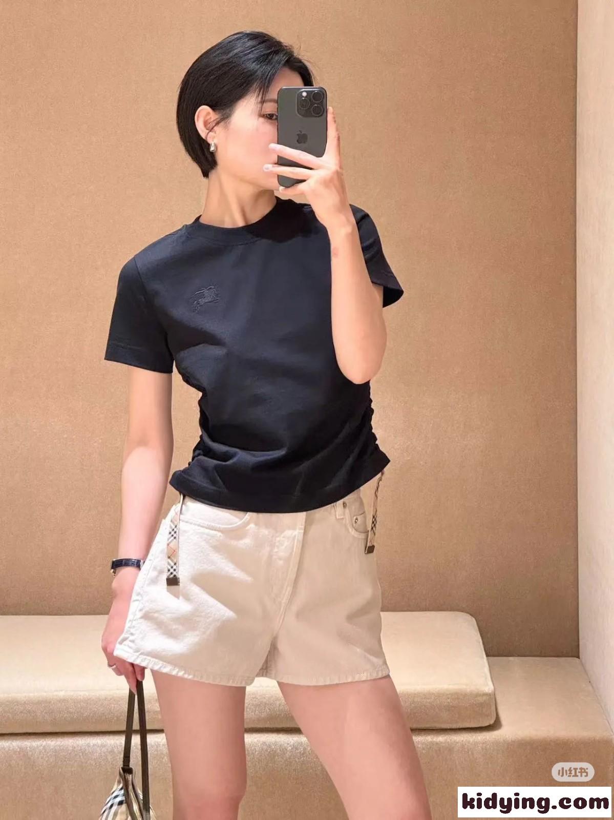 バーバリー フェスティバル コットンTシャツ スーパーコピー ブラック-5