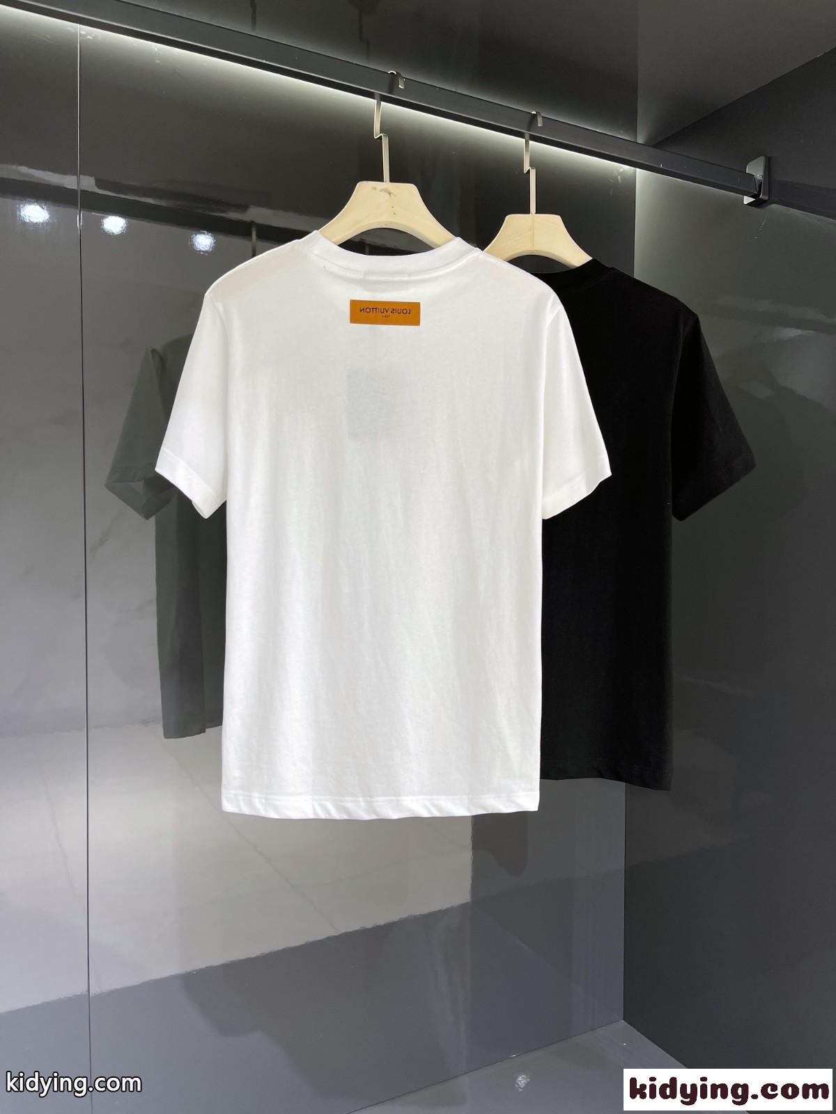 シンプル 上品 クルーネック ルイ・ヴィトン Tシャツ コピー コットン 半袖 着心地いい トップス-3