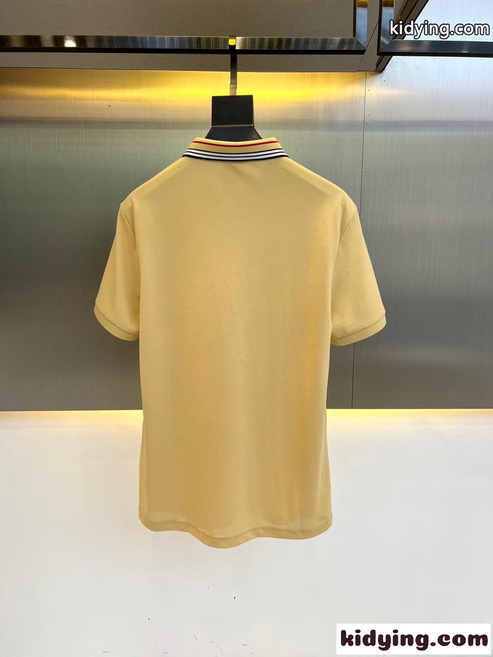 着心地いい コットンピケ 半袖 ポロシャツ バーバリー Tシャツ コピー ベージュ-4