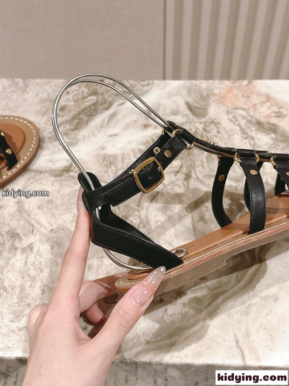 CELINE リンピア グラディエーター サンダル セリーヌ スーパーコピー ブラック-3