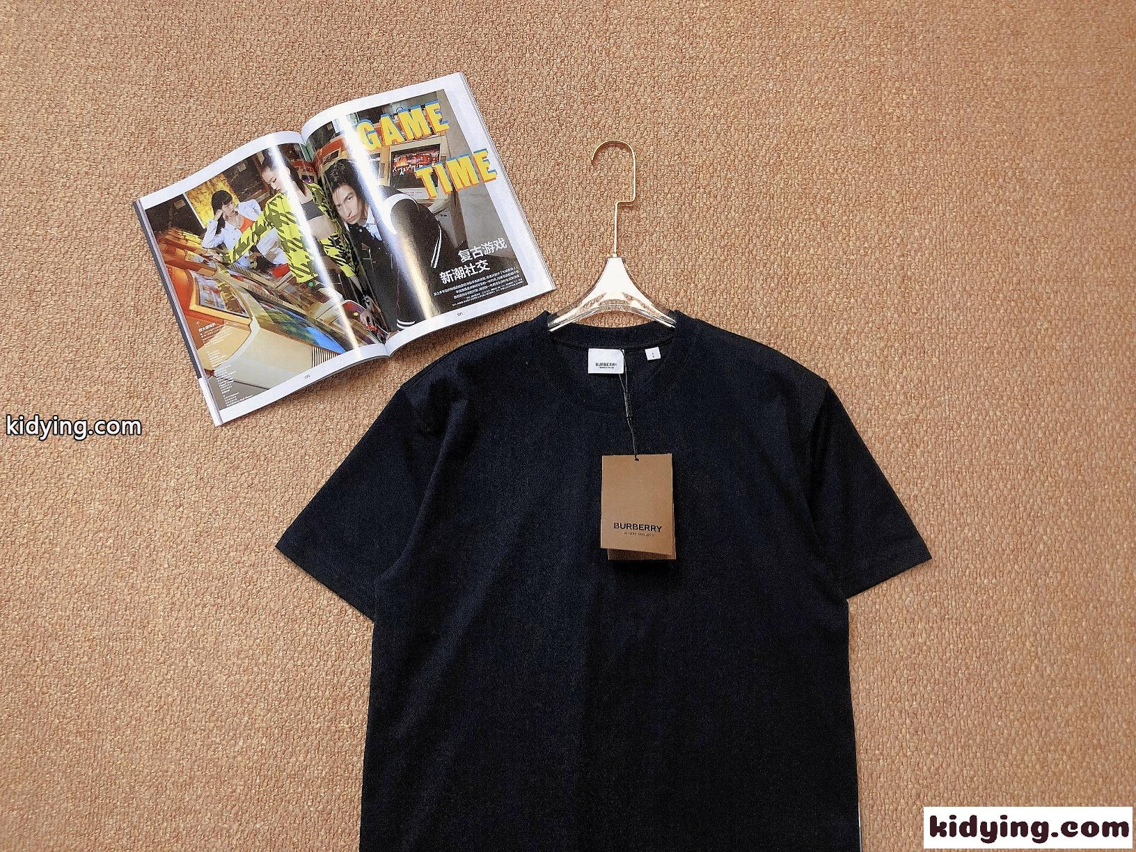 カジュアル 切り替え 着心地いい クールネック プルオーバー バーバリー 半袖tシャツ コピー おしゃれ ゆったり-2