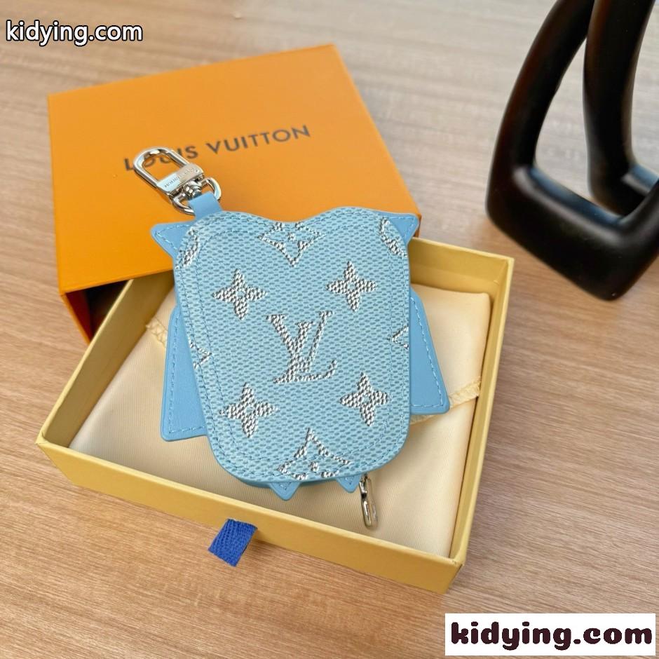 バッグチャーム・LV オウル ルイ・ヴィトン キーホルダー 偽物 ライトブルー-2