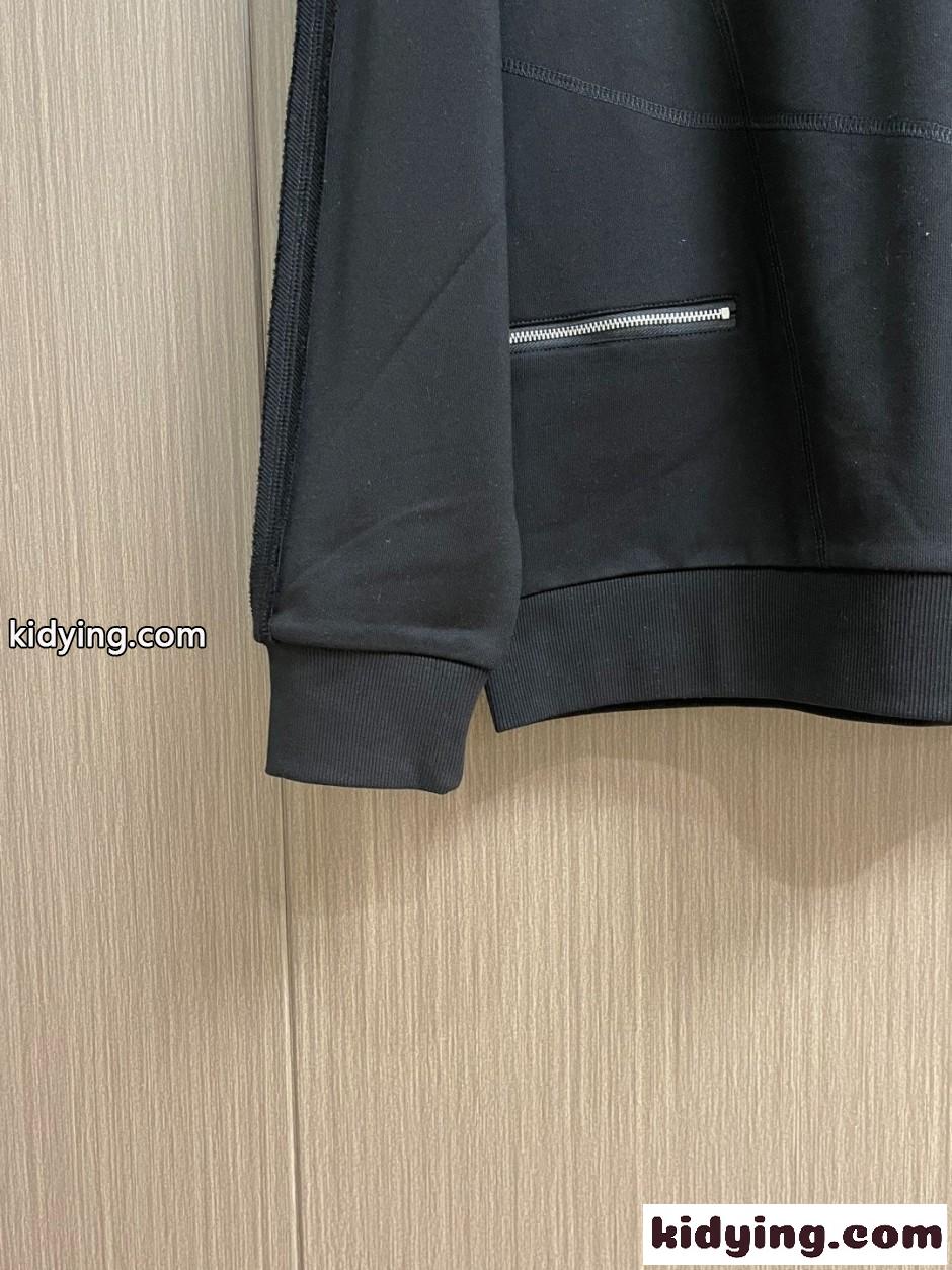 ロゴ入り クルーネック スウェットシャツ ジバンシィ Tシャツ 偽物 ブラック-4