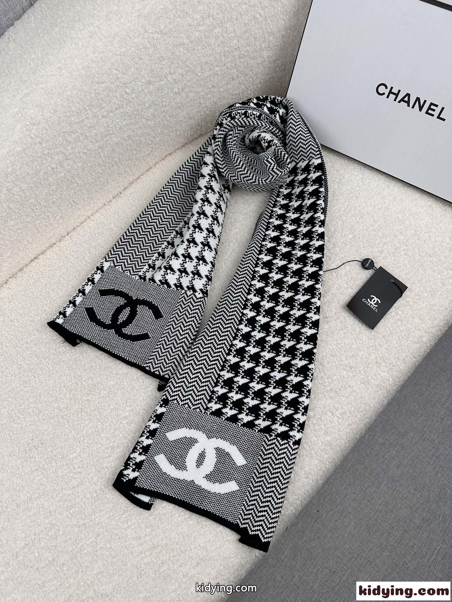 お洒落 カシミヤ ニットマフラー シャネル スカーフ 偽物 秋冬 ファッション ユニセックス-2