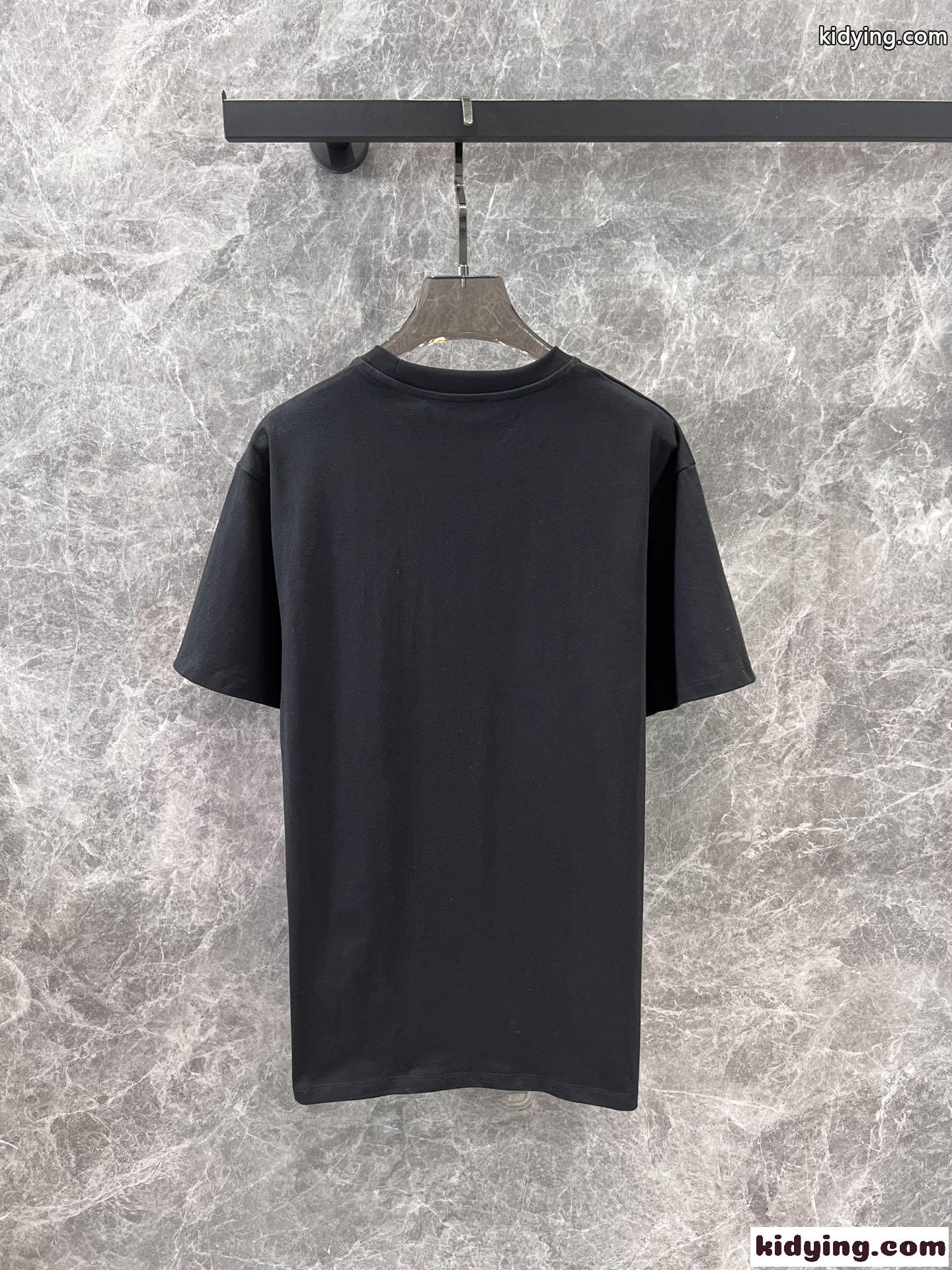 パヴィヨン デ フォリ プリント コットン Tシャツ ヴァレンティノ 半袖Tシャツ スーパーコピー ユニセックス ブラック-1