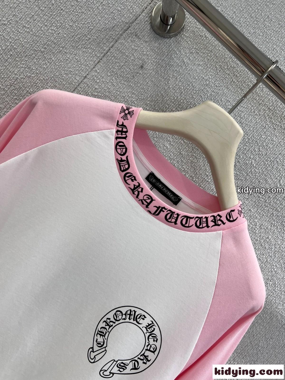 ロゴプリント ラグランスリーブ 長袖Tシャツ クロムハーツ Tシャツ 偽物 コットン-1