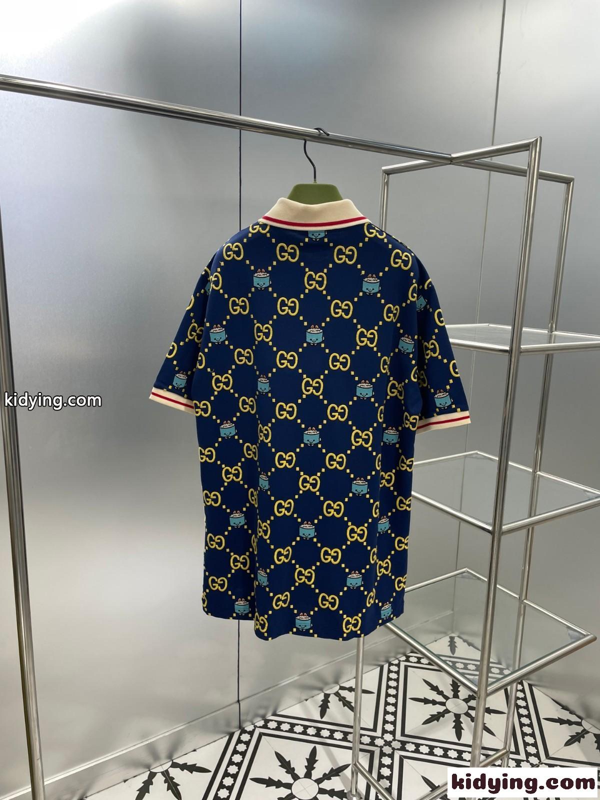 エンブロイダリー入り ストレッチコットン ポロシャツ グッチ Tシャツ コピー ユニセックス-1