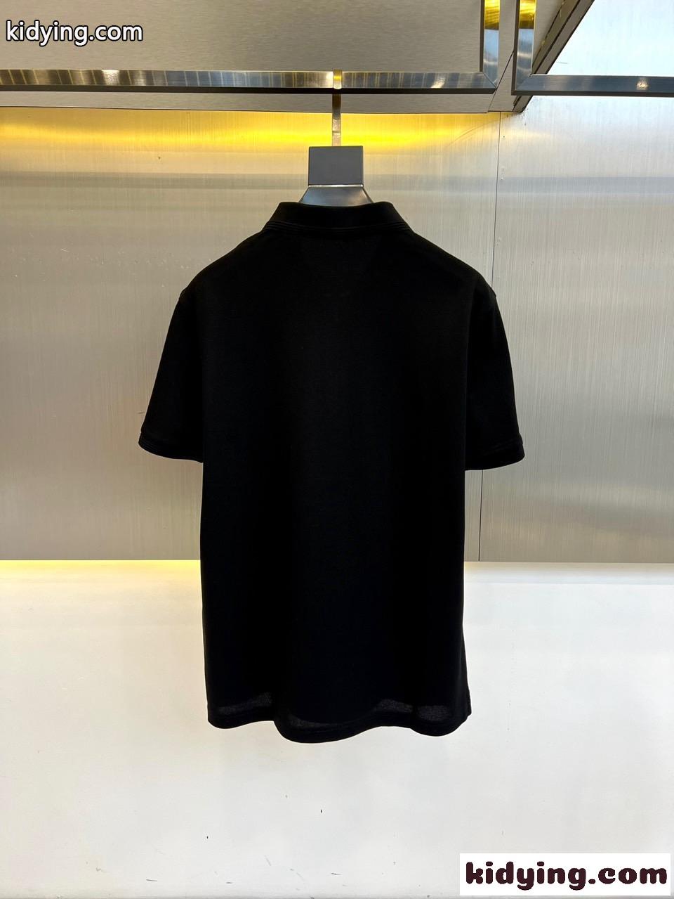 スタイリッシュ ハーフジップ ポロシャツ モンクレール Tシャツ コピー ブラック-3