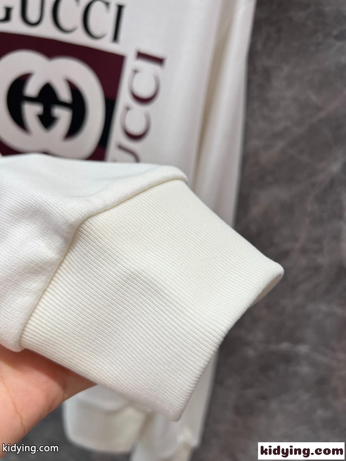 ロゴプリント コットン スウェットシャツ グッチ Tシャツ コピー ホワイト-3