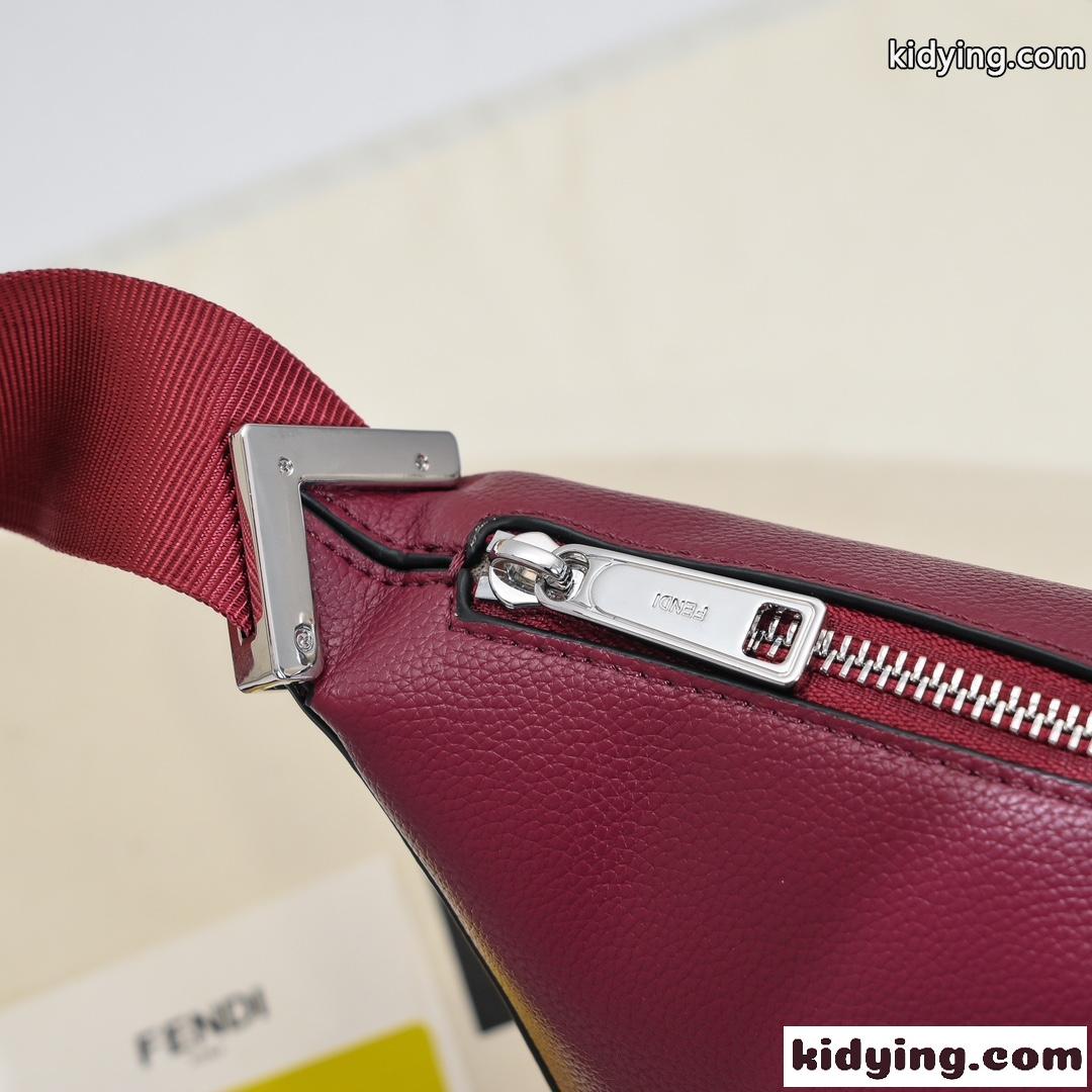 Fendi Roma レザー フェンディ メロン スモール スーパーコピー ショルダーバッグ レッド-1