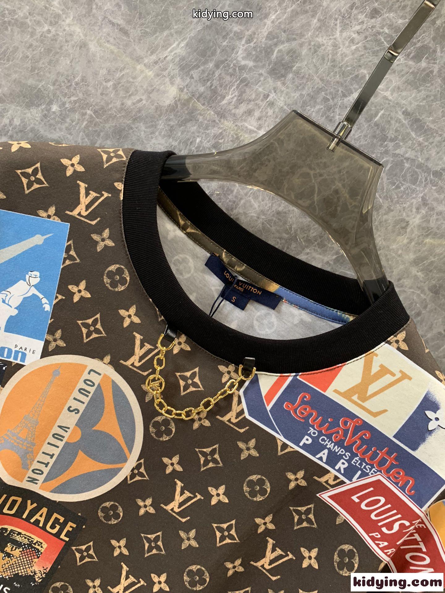 おしゃれ 人気 エリゼパレスクロップトップ ルイ・ヴィトン 半袖Tシャツ コピー-0