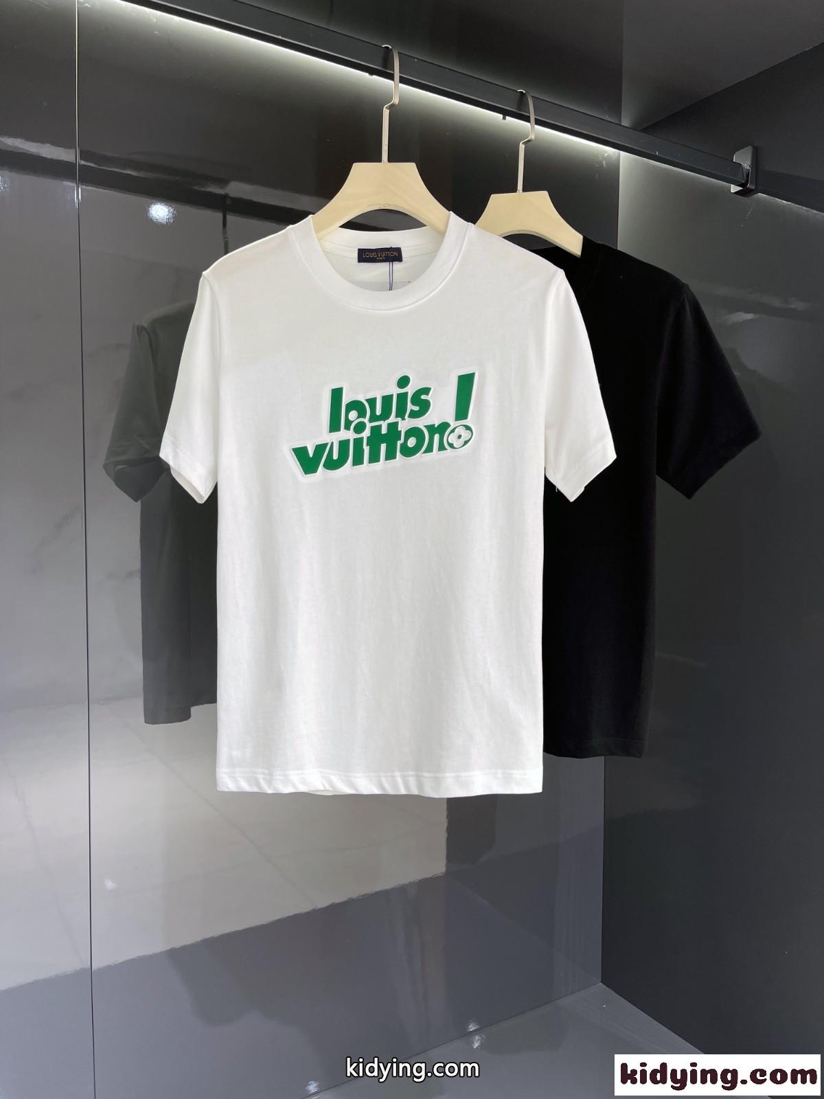 着心地いい ロゴ プリント クルーネック ルイ・ヴィトン Tシャツ コピー 半袖 メンズ トップス-0