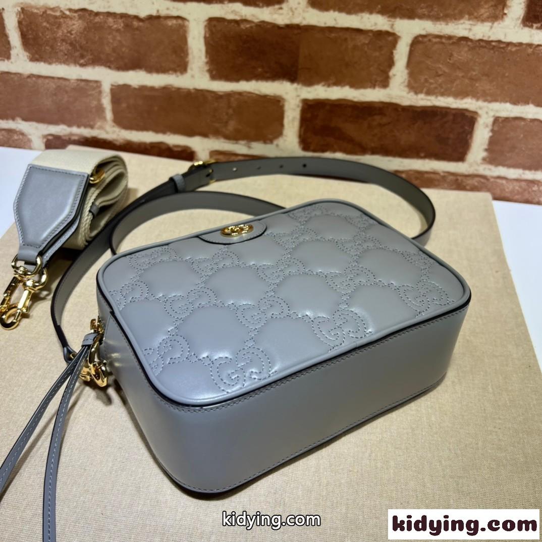 定番 人気 GGマトラッセ スモール バッグ グッチ バッグ コピー ショルダーバッグ グレー-3