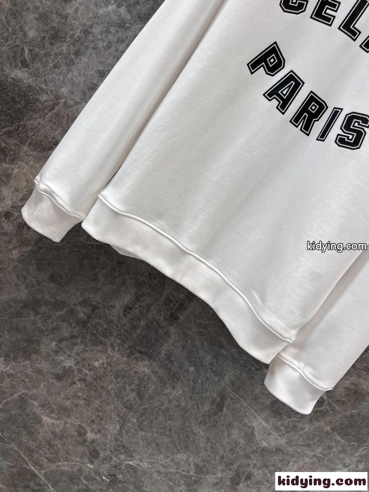 シンプル ロゴプリント セリーヌ Tシャツ コピー コットン スウェットシャツ ホワイト-4