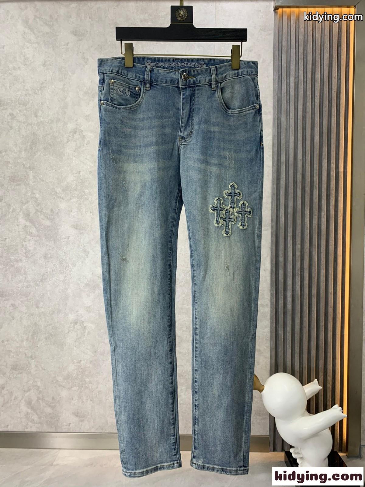 カジュアル 定番 クロスロゴ クロムハーツ ジーンズ コピー メンズ デニムパンツ-1