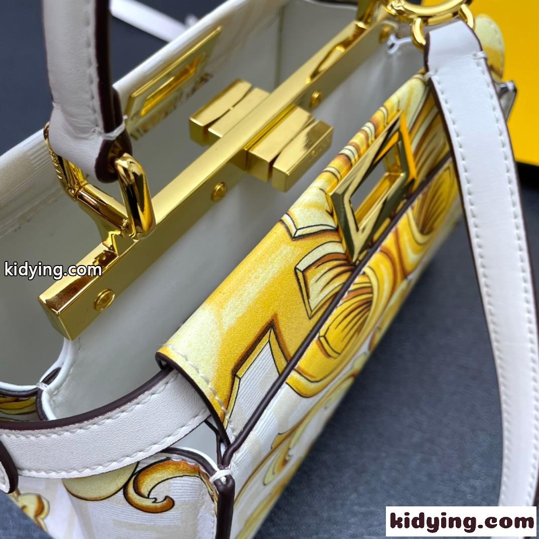 FENDI × VERSACE フェンダーチェ エレガント プリント フェンディ バッグ 人気 コピー レディース ハンドバッグ-3